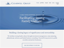 Tablet Screenshot of clearwellgroup.com